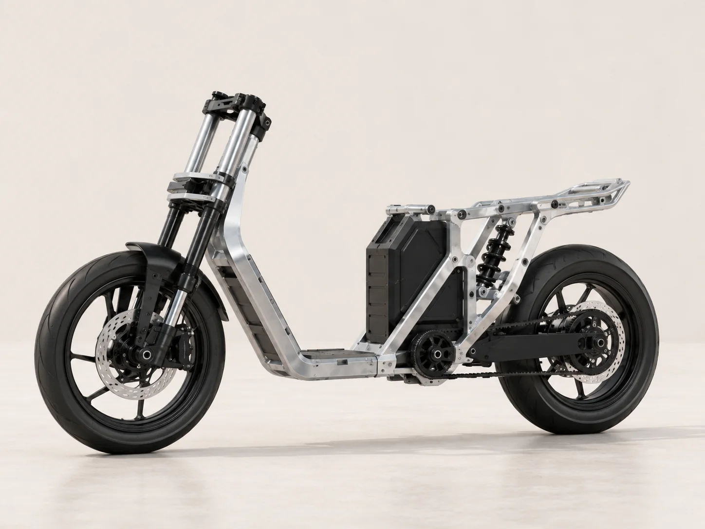 ORRBIKES scooter platform with step-through structure
